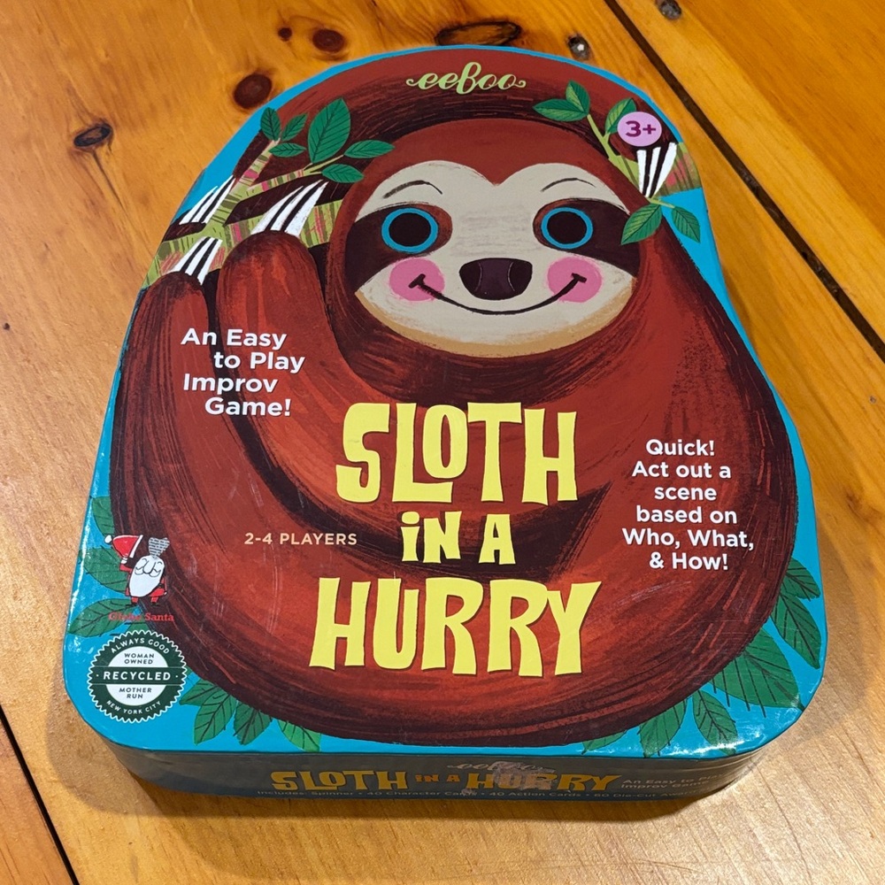 Unused! EEBOO Sloth in a Hurry Game Ages 3+